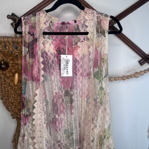 NEW Origami Big Rose Lace Cardigan